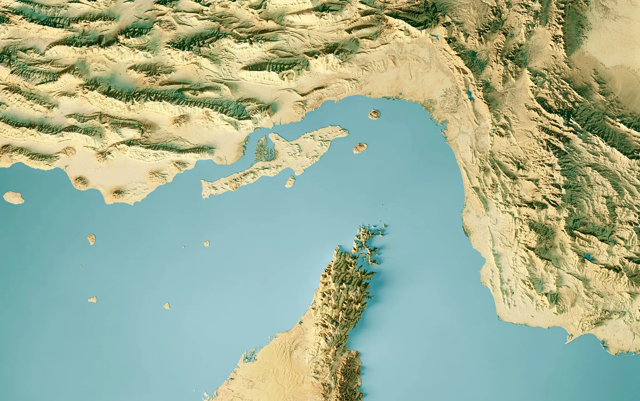 霍尔木兹海峡战略地图